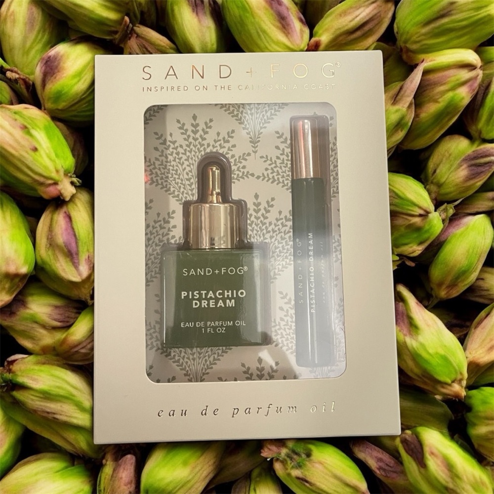 Sand + Fog Pistachio Dream Perfume Oil Rollerball and Perfume Dropper Set